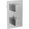 Mexen Cube termostatická vanová-sprchová baterie 2-výstupová, chrom - 77502-00