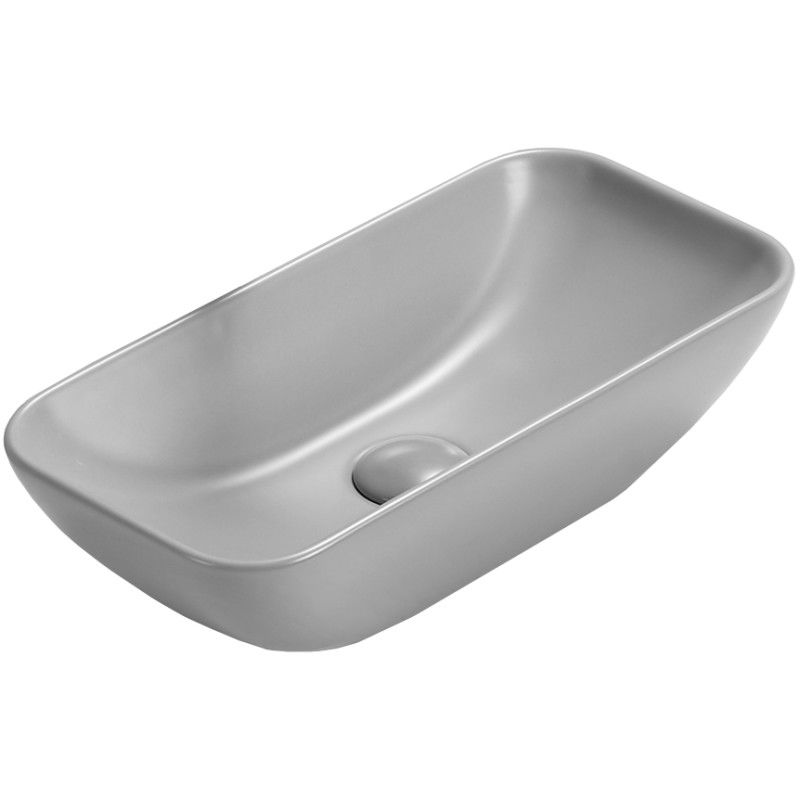 Mexen Klara umyvadlo na desku 46 x 23 cm, světle šedá mat - 21564661