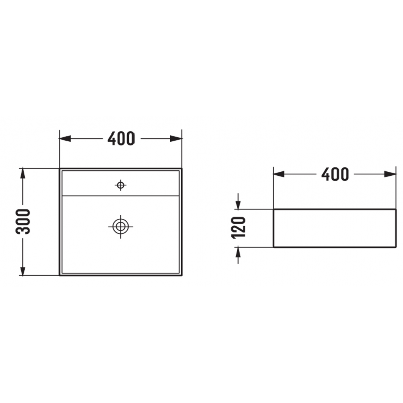 Mexen Mini umyvadlo na desku 40 x 30 cm, světle šedá mat - 21094061