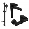 Mexen Kama DF75 sprchová sada, černá - 72514DF75-70