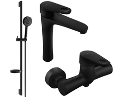 Mexen Kama DS75 sprchová sada, černá - 72514DS75-70