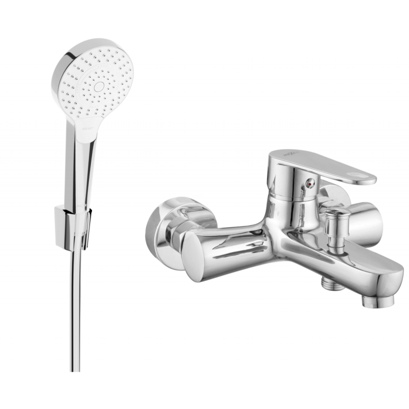 Mexen Kama R05 vanová baterie se sprchovou soupravou, chrom - 7253R05-00