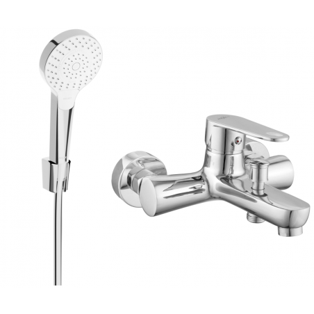 Mexen Kama R05 vanová baterie se sprchovou soupravou, chrom - 7253R05-00