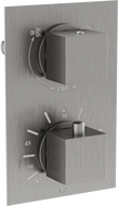 Mexen Cube termostatická vanová a sprchová baterie s 2 výstupy, grafit - 77502-66