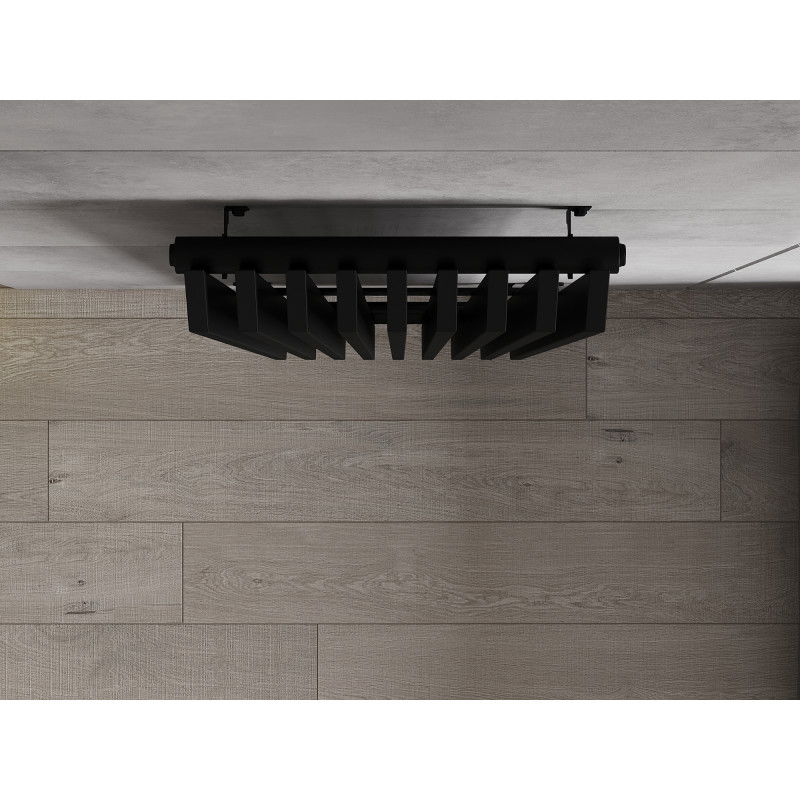 Mexen Aurora dekorativní radiátor 1800 x 450 mm, 1347 W, černý - W212-1800-450-00-70