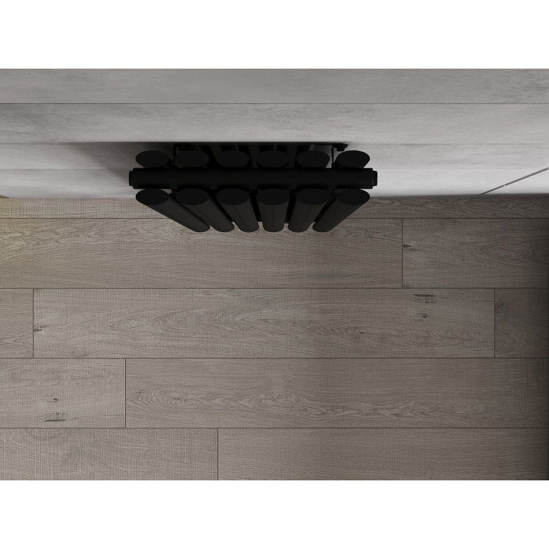 Mexen Dallas dekorativní radiátor 1600 x 360 mm, 1039 W, černý - W214-1600-360-00-70