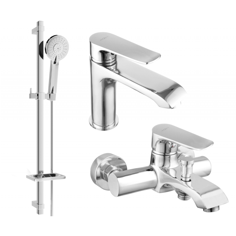 Mexen Pecos DQ40 sada vanových baterií, chrom - 72703DQ40-00