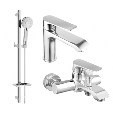 Mexen Pecos DQ40 sada vanových baterií, chrom - 72703DQ40-00