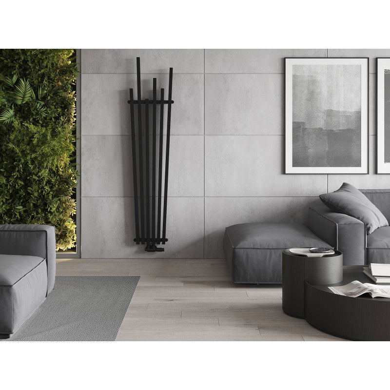 Mexen Omaha dekorativní radiátor 1800 x 420 mm, 655 W, černý - W208-1800-420-00-70