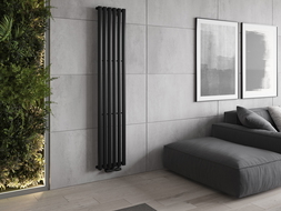 Mexen Oregon designový radiátor 1800 x 350 mm, 604 W, Černá - W202-1800-350-00-70