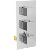 Mexen Cube termostatická vanovo-sprchová baterie s 3 výstupy, chrom - 77503-00