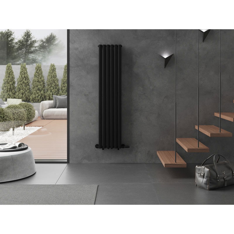 Mexen Dallas dekorativní radiátor 1600 x 360 mm, 1039 W, černý - W214-1600-360-00-70