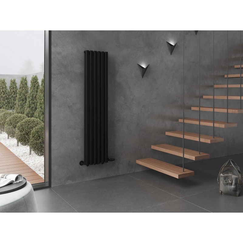 Mexen Dallas dekorativní radiátor 1600 x 360 mm, 1039 W, černý - W214-1600-360-00-70