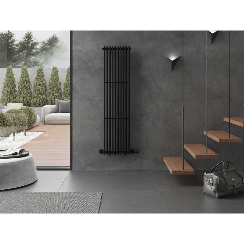 Mexen Tulsa dekorativní radiátor 1600 x 420 mm, 613 W, černý - W219-1600-420-00-70