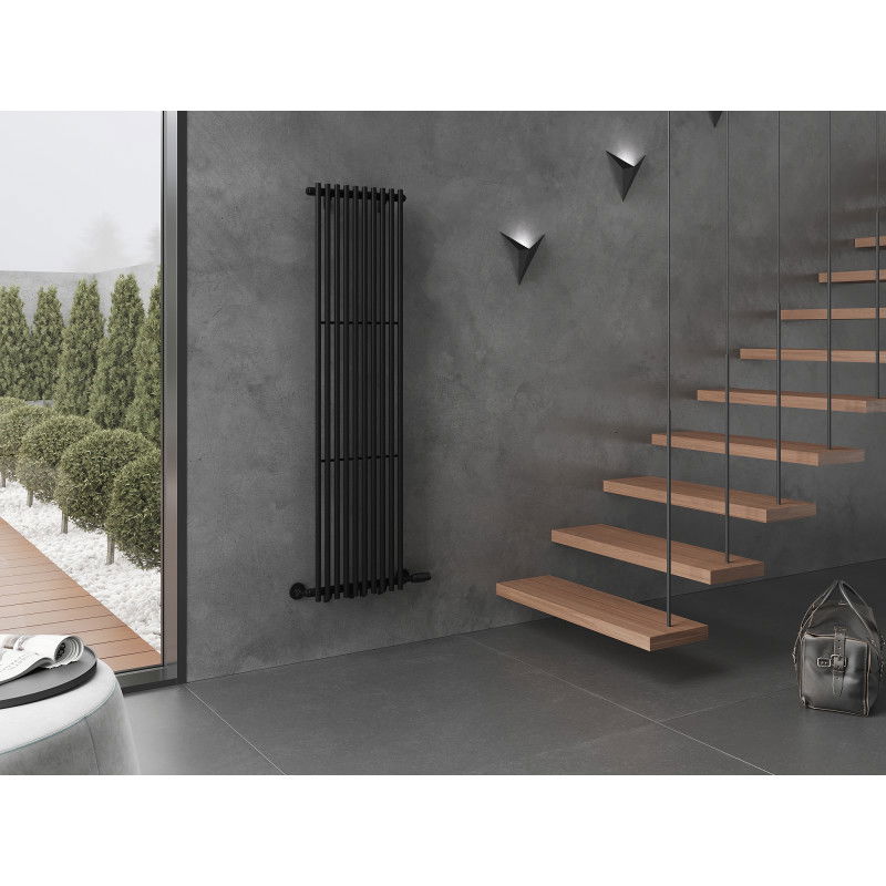 Mexen Tulsa dekorativní radiátor 1600 x 420 mm, 613 W, černý - W219-1600-420-00-70