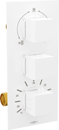 Mexen Cube termostatická baterie vanovo-sprchová, 3cestná, bílá - 77503-20