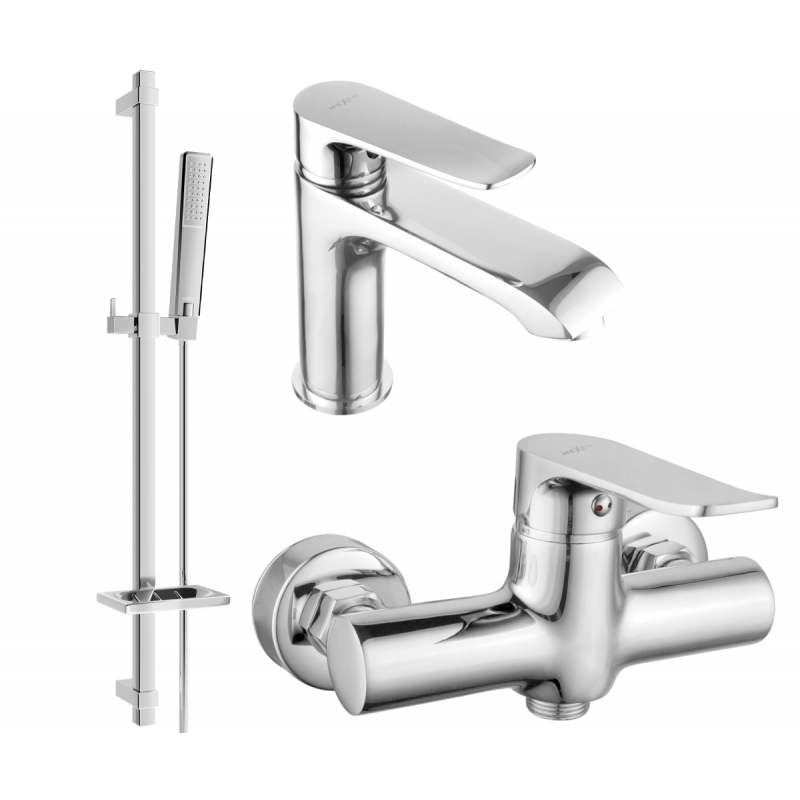 Mexen Pecos DQ72 sprchová sada, chrom - 72704DQ72-00
