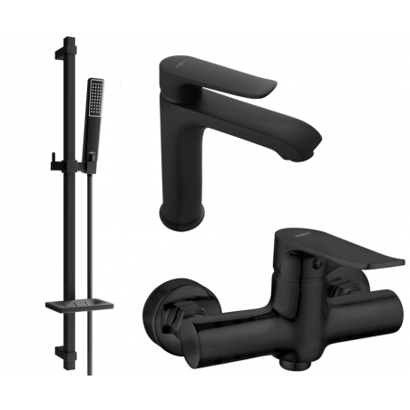 Mexen Pecos DQ72 sprchová sada, černá - 72704DQ72-70
