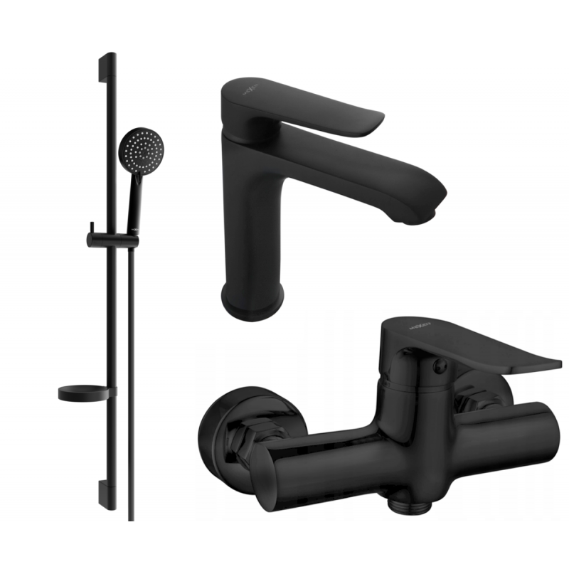 Mexen Pecos DS75 sprchová sada, černá - 72704DS75-70