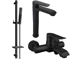 Mexen Pecos DQ72 koupelnový set, černý - 72713DQ72-70