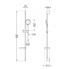 Mexen Pecos DS75 vanová sada, černá - 72713DS75-70