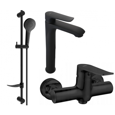 Mexen Pecos DF05 sprchový set, černý - 72714DF05-70