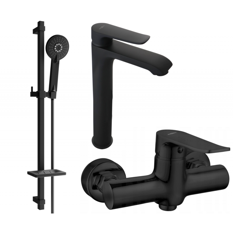 Mexen Pecos DQ40 sprchová sada, černá - 72714DQ40-70
