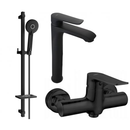 Mexen Pecos DQ40 sprchová sada, černá - 72714DQ40-70