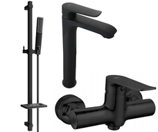 Mexen Pecos DQ72 sprchový set, černý - 72714DQ72-70