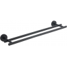 Mexen Loft dvojitý věšák na ručník, černý - 7012625-70