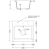 Mexen Milo granitový dřez s 1 komorou a kuchyňskou baterií Flora, šedý - 6505-71-670401-70-B