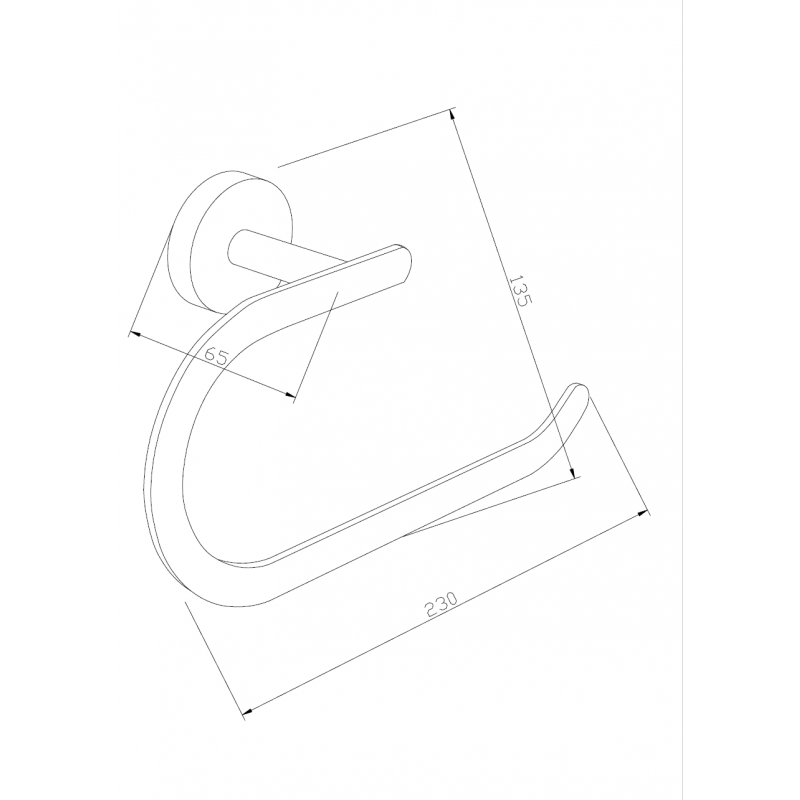 Mexen Loft věšák na ručník, černý - 7012632-70