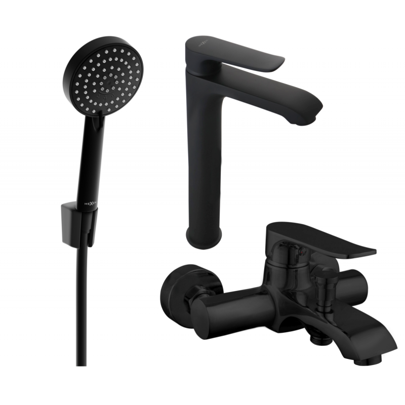 Mexen Pecos R75 koupelnová sada, černá - 72713R75-70