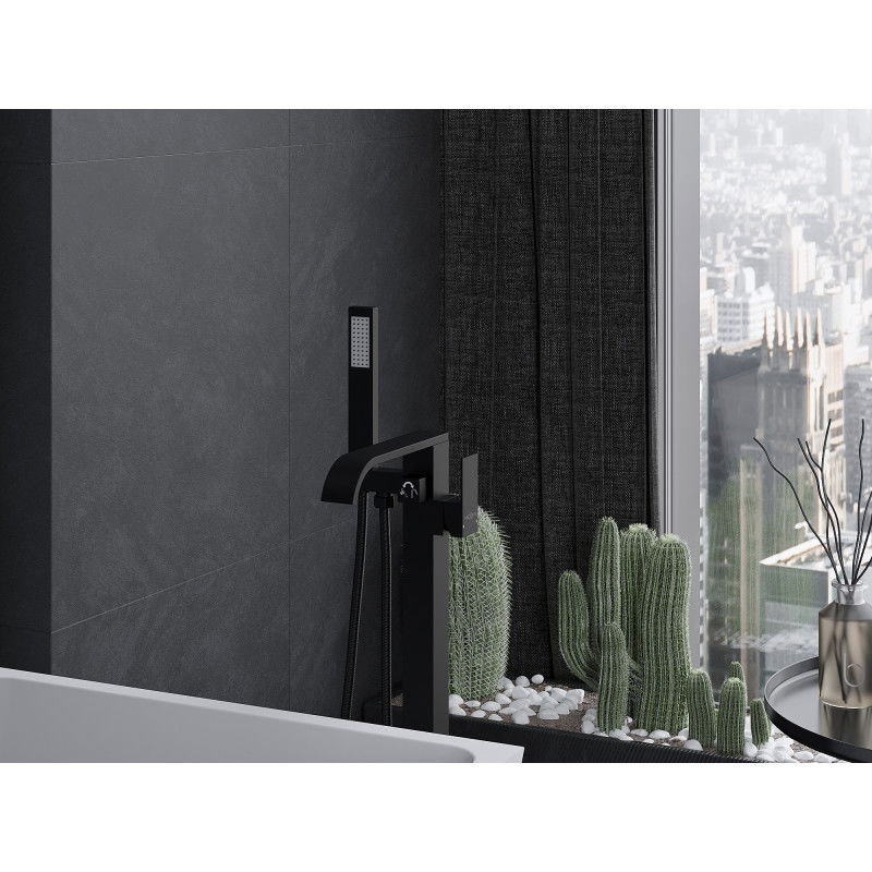 Mexen Lava volně stojící vanová baterie, černá - 752433-70