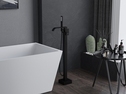 Mexen Lava volně stojící vanová baterie, černá - 752433-70