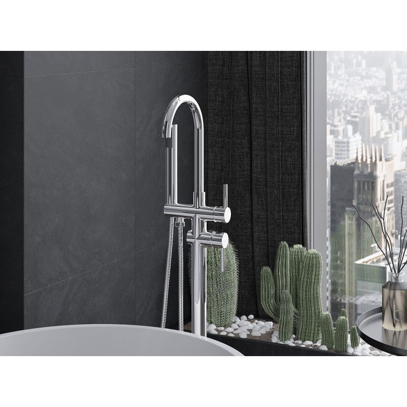 Mexen Alma volně stojící vanová baterie, chrom - 75033-00