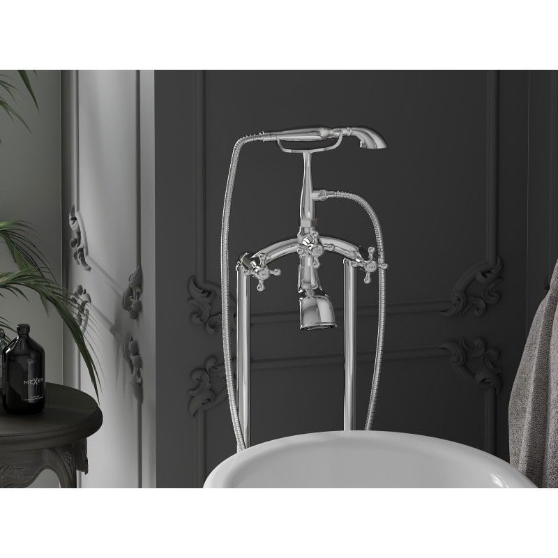 Mexen Retro volně stojící baterie vanová, chrom - 75933-00