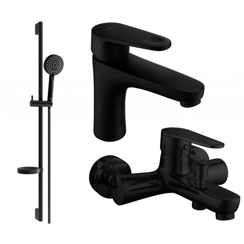 Mexen Kama DS75 sada do vany, černá - 72503DS75-70