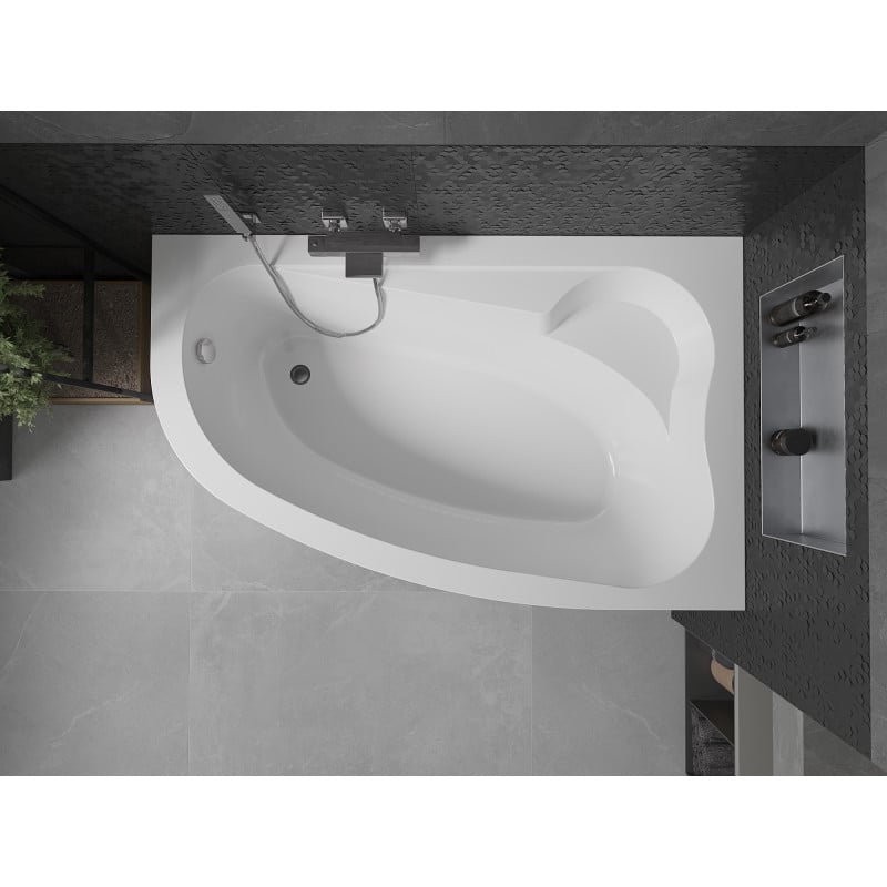 Mexen Westa rohová vana pravá 160 x 100 cm, bílá - 560116010002