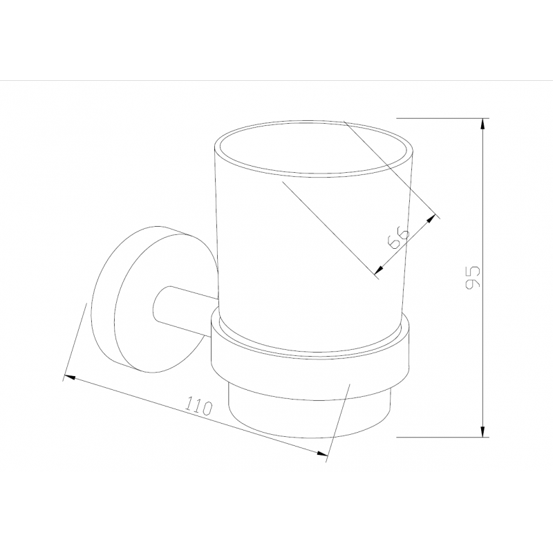 Mexen Loft kelímek na zubní kartáčky, chrom - 7012638-00