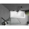 Mexen Cube obdélníková vana 170 x 80 cm s krytem a jednokřídlým paravánem 80 cm, černý vzor - 550517080X9508007070
