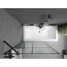 Mexen Cube obdélníková vana 170 x 80 cm s krytem a 1křídlovou zástěnou 100 cm, černý vzor - 550517080X9510007077