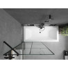 Mexen Cube obdélníková vana 180 x 80 cm s obložením a 1-křídlovou zástěnou 90 cm, černý vzor - 550518080X9509007077
