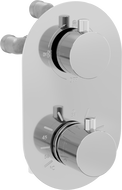 Mexen Kai termostatická vanovo-sprchová baterie, 3-cestná, chrom - 77602-00