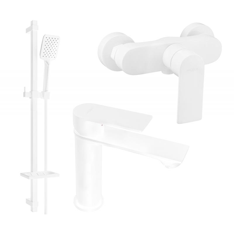 Mexen Royo DQ62 sprchová sada, bílá - 72204DQ62-20