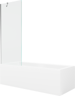 Mexen Cubik obdélníková vana 150 x 70 cm s krytem a 1křídlou zástěnou 70 cm, transparentní, chrom - 550315070X9507000001