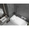 Mexen Vega obdélníková vana 160 x 70 cm s obložením a 1-křídlovou zástěnou 60 cm, transparentní, chromová