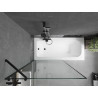 Mexen Vega obdélníková vana 160 x 70 cm s obložením a 1-křídlovou zástěnou 100 cm, černý vzor - 550116070X9510007070