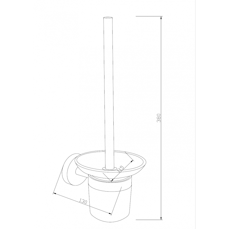 Mexen Loft WC kartáč, chrom - 7012650-00