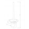 Mexen Loft WC kartáč, chrom - 7012650-00